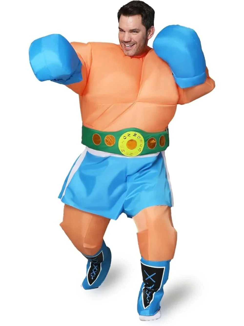 Inflatable Adult Boxer Costume – Fun Halloween Blow-Up Suit with Oversized